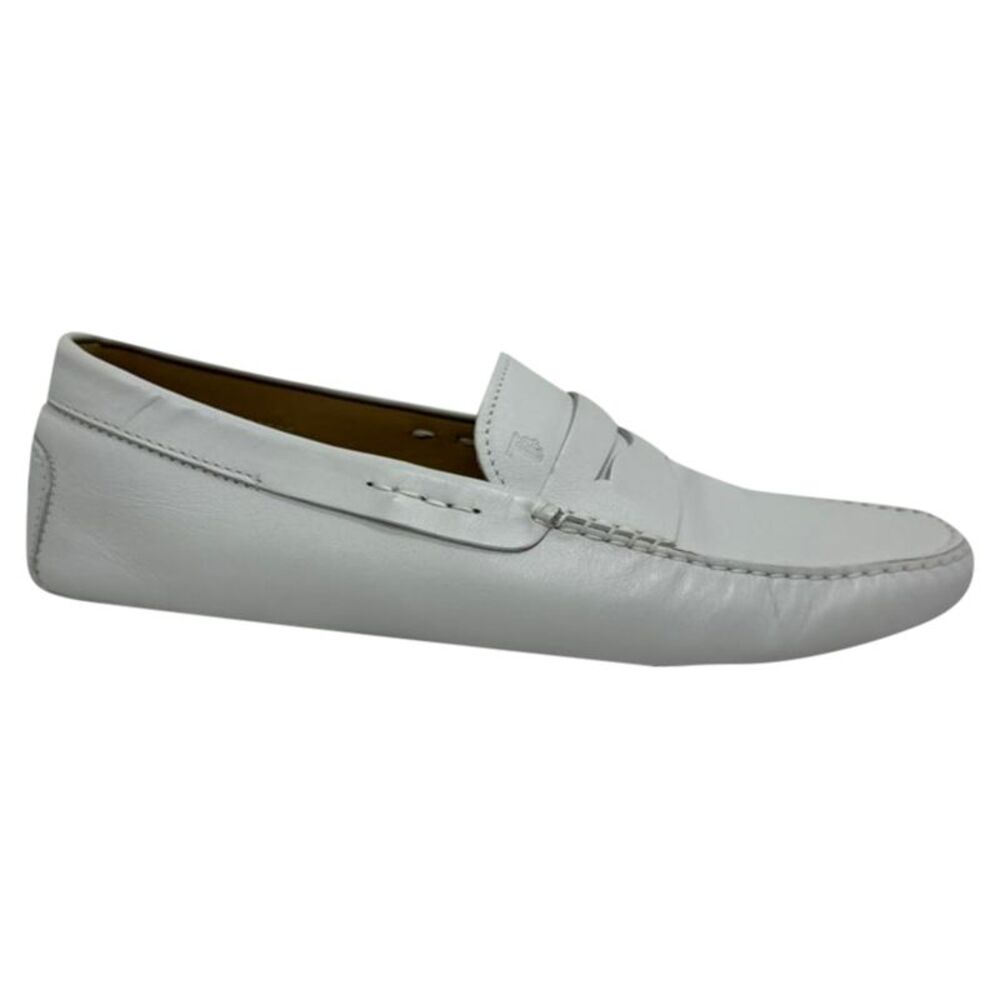Tod's Gommino Loafers in Light Grey Leather